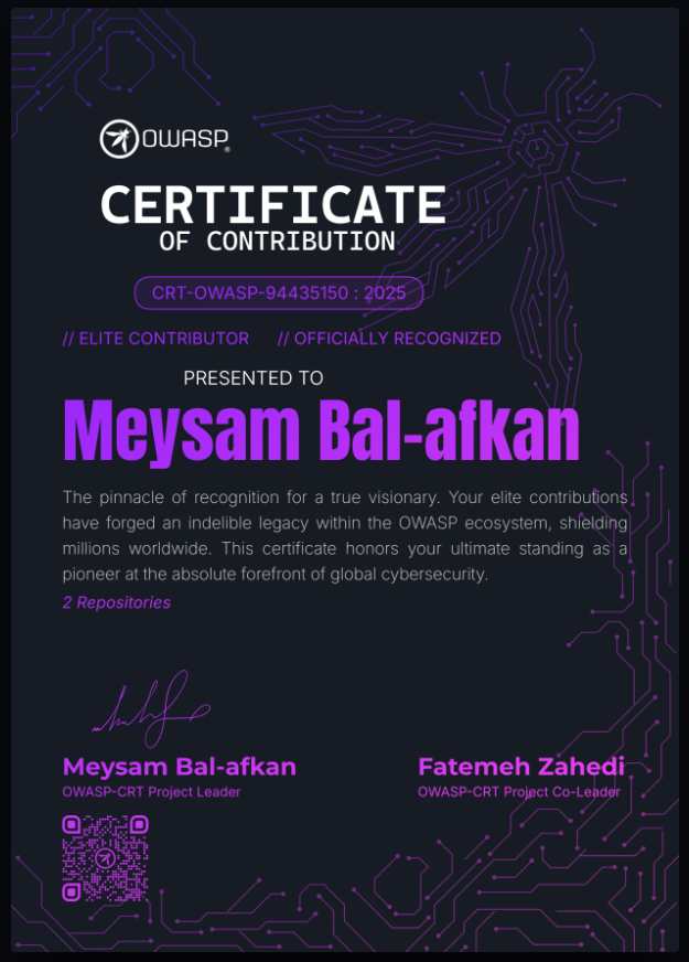 OWASP CRT Certificate